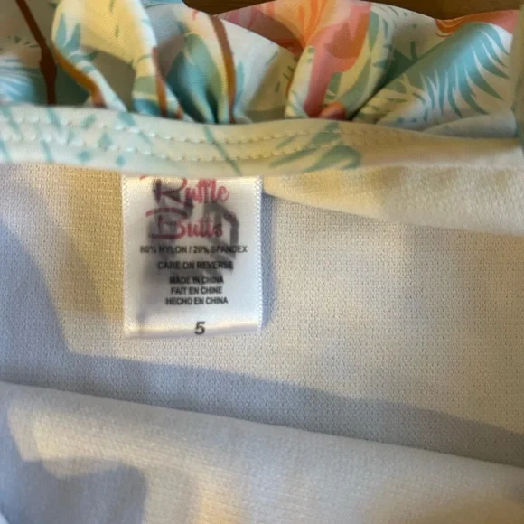 Ruffle Butts Tropical Flamingo Swimsuit - Picture 4 of 4